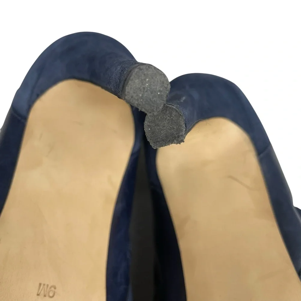 Marc Fisher Blue Suede Peep Toe High‎ Heel Ankle Boots 9M